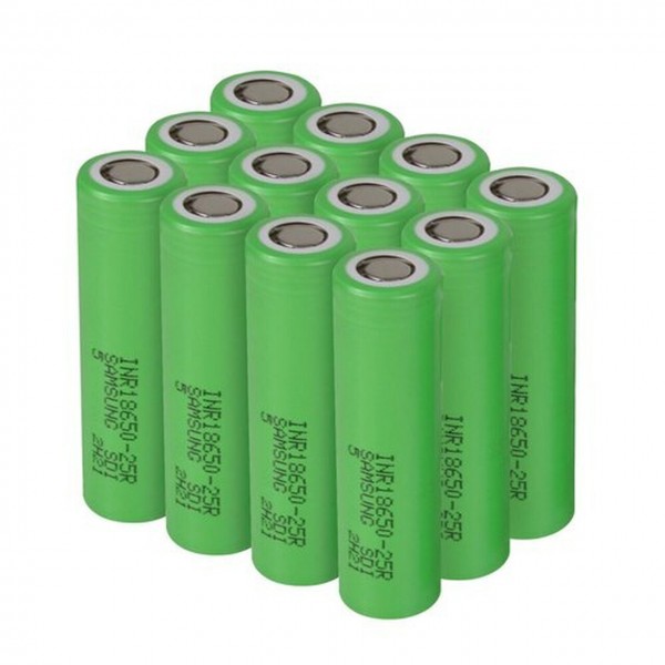 Samsung 25R 18650 Green Battery