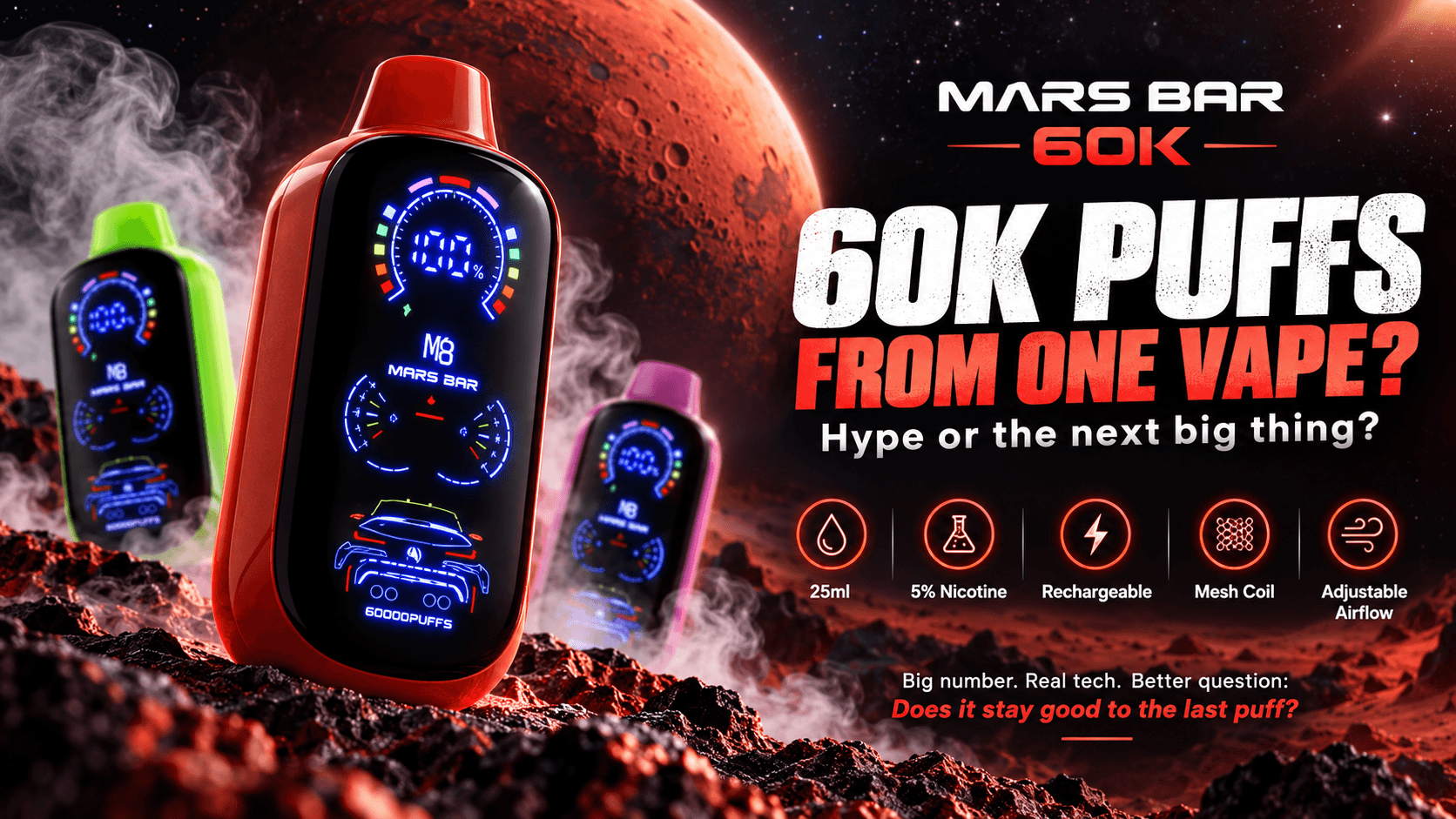 Mars Bar 60K Disposable Vape 60000 Puffs